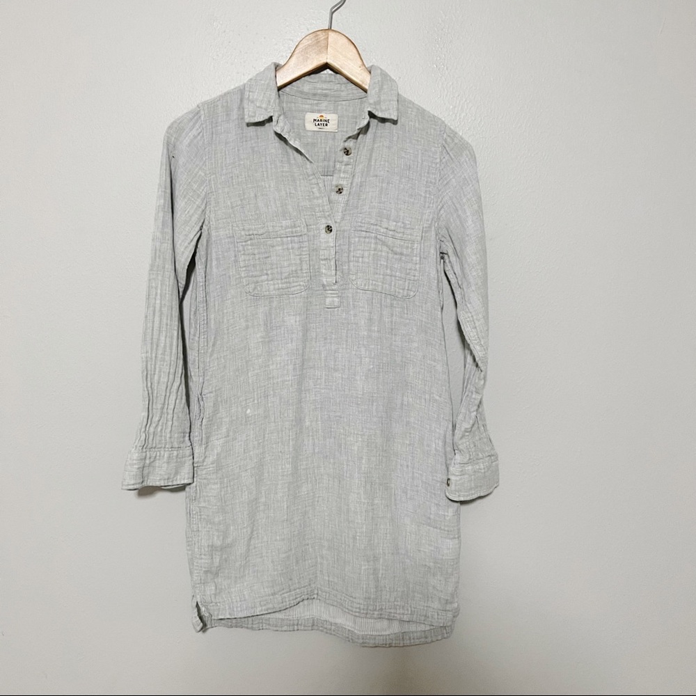 Marine Layer Cecilia Popover top tunic Grey Size S